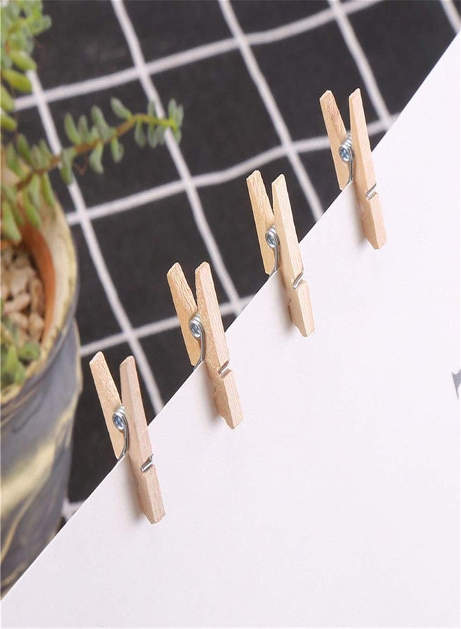 Nisco 20 PCS Mini Wooden Clips, Multi-Function Cloth pins Photo Paper Peg Pin Craft Clips for Home School Arts Crafts Decor, Size: 2.5 cm - Image 3